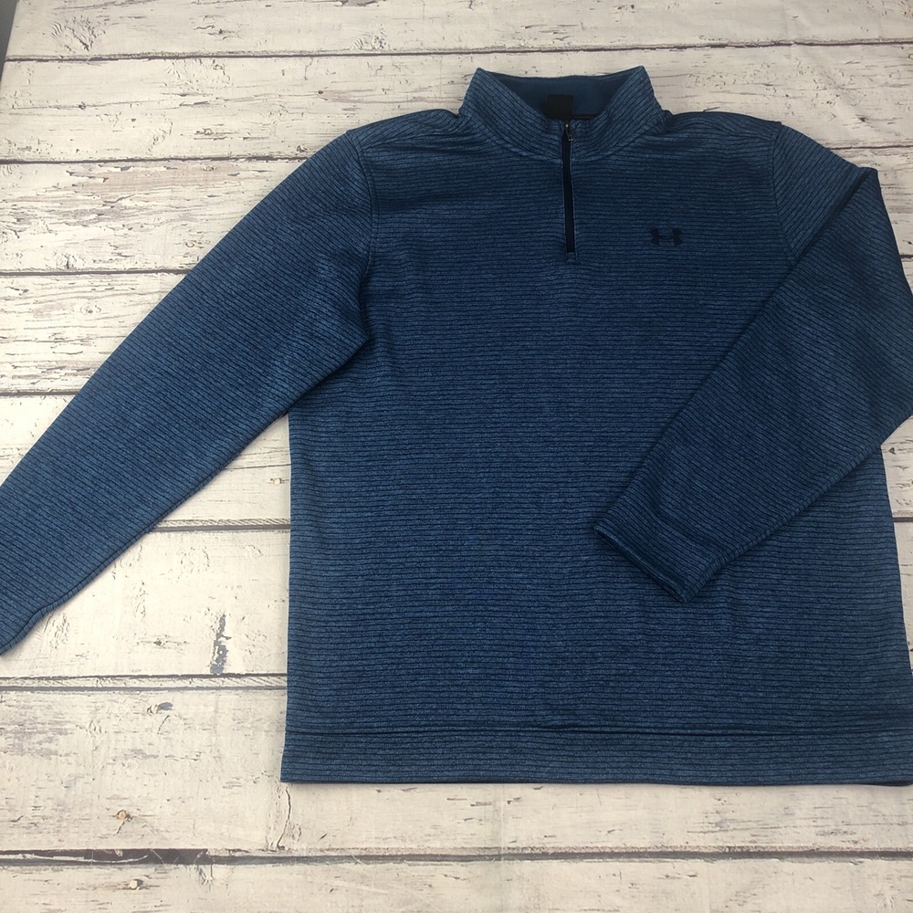 Under Armour Storm Golf Sweatshirt Men 2XL Blue 1/4 Zip Performance Athletic
